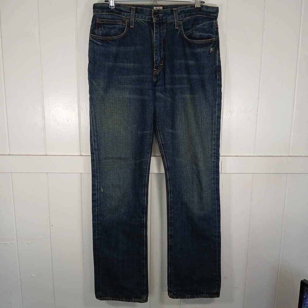 J.Crew Vintage Slim Jeans Mens 32x32 (34" waist) 100% Cotton Handmade in Canada